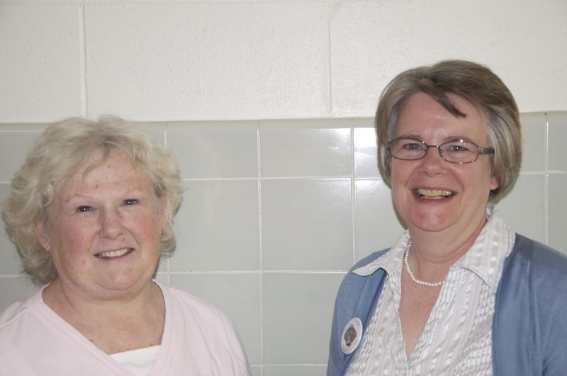 Carrie Ransom and Patricia Jones, two of the retiring staff members at AHS.