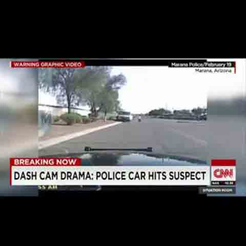 Policeman runs over Suspect