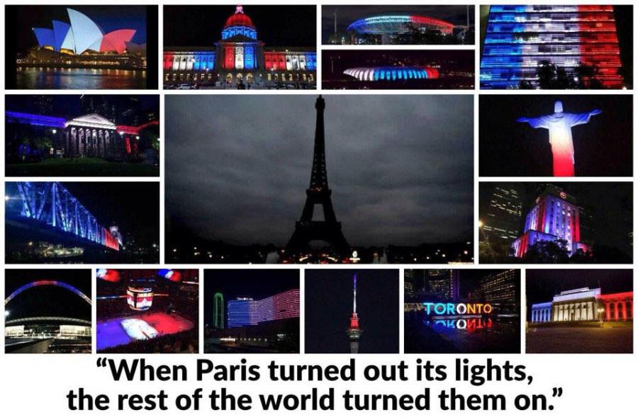 The World Lights Up For Paris